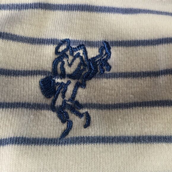 Ashworth Weather Systems Men’s Polo  Blue White Stripes Moisture Wicking Large - Picture 8 of 16